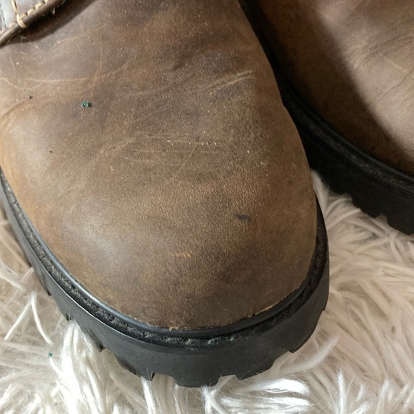 Melrose Brown Lace-Up Combat Boots - Picture 8 of 14